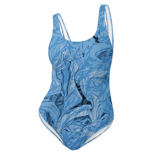 Blue One-Piece Swimsuit