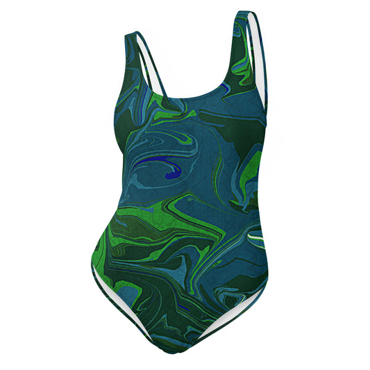 Blue / Green One-Piece Swimsuit