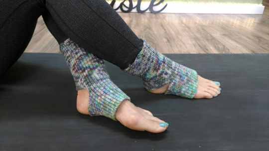 Yoga socks On a Sock Knitting Machine