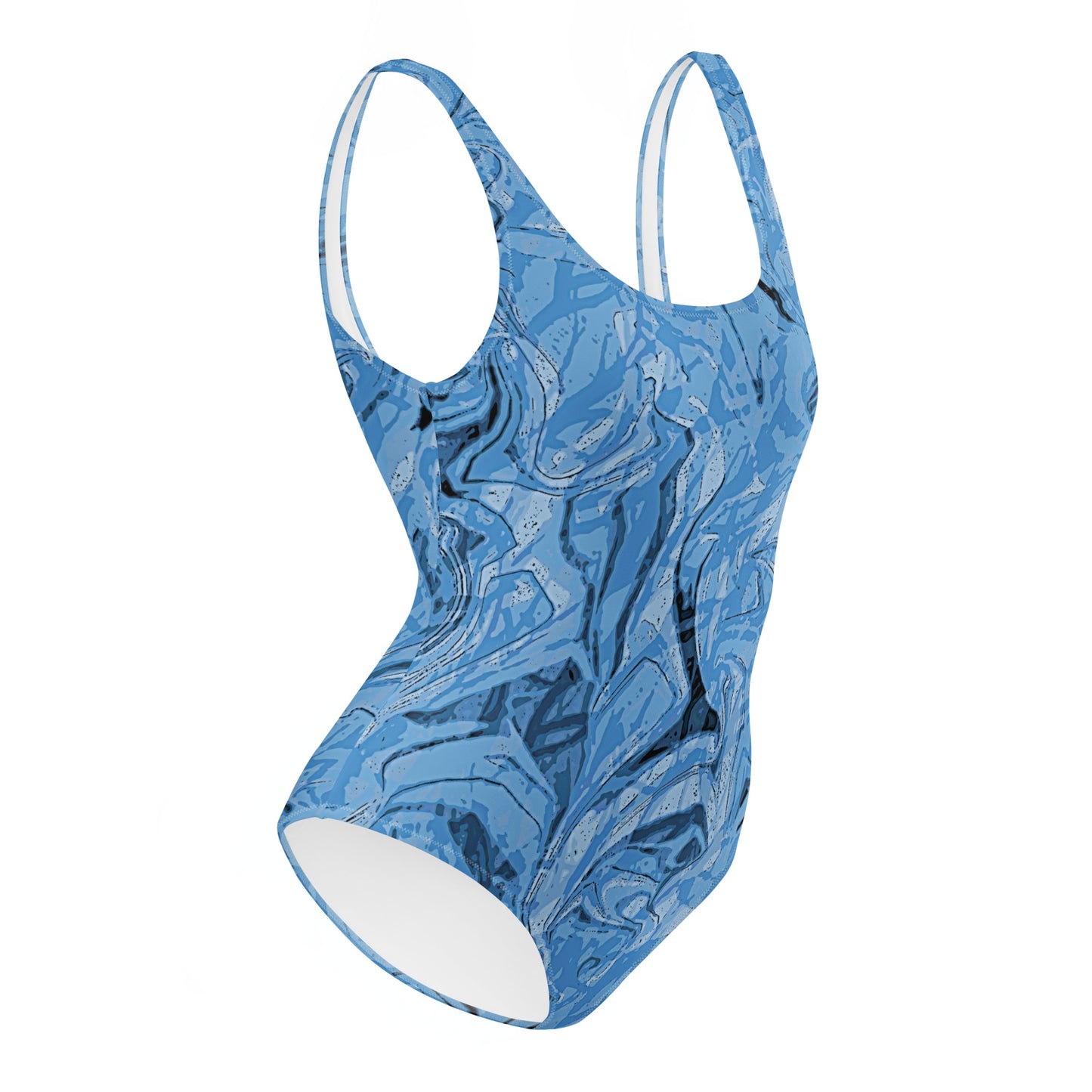 Blue One-Piece Swimsuit