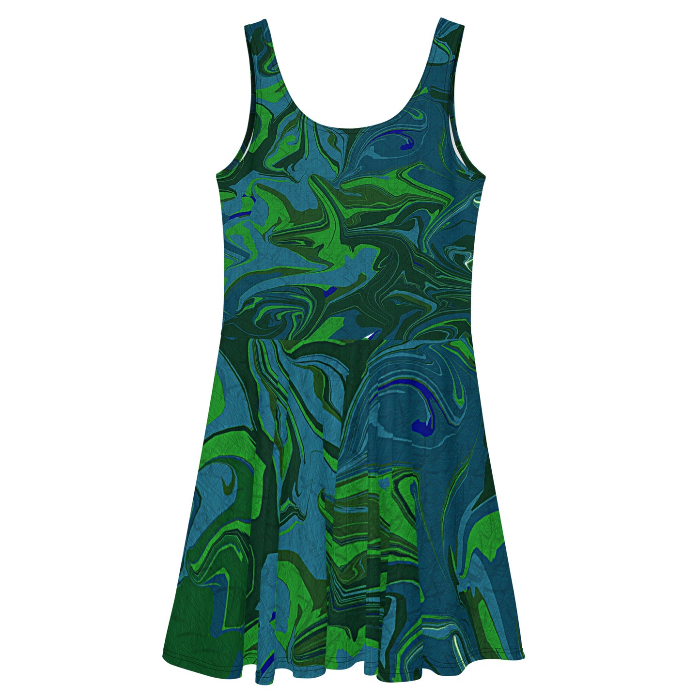 Blue / Green Skater Dress