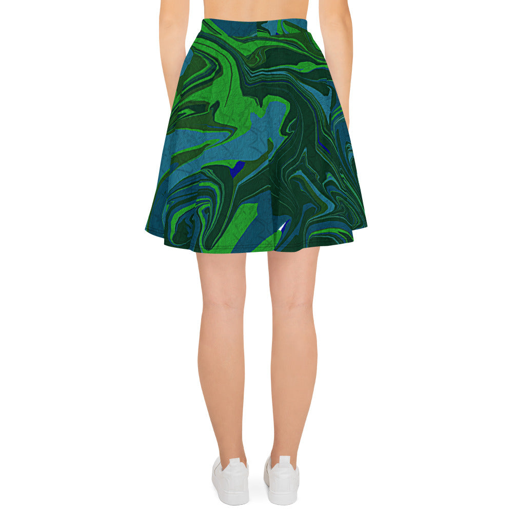 Blue / Green Skater Skirt