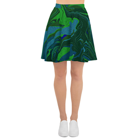 Blue / Green Skater Skirt